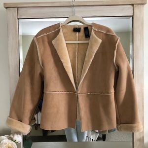 Tan Suede-like/Fur Jacket